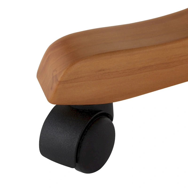 Swivel Desk Chair with Patterned Fabric and Espresso Rolling Base