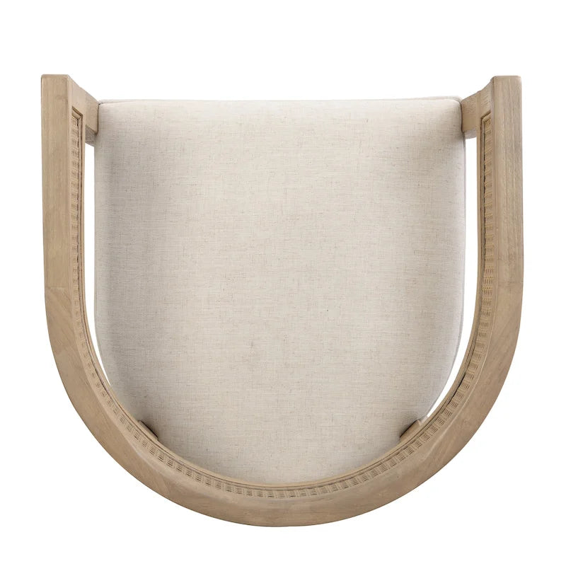 Halea Farmhouse Rubberwood Dining Chairs with Cane Back (Set of 2) by