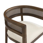 Halea Farmhouse Rubberwood Dining Chairs with Cane Back (Set of 2) by