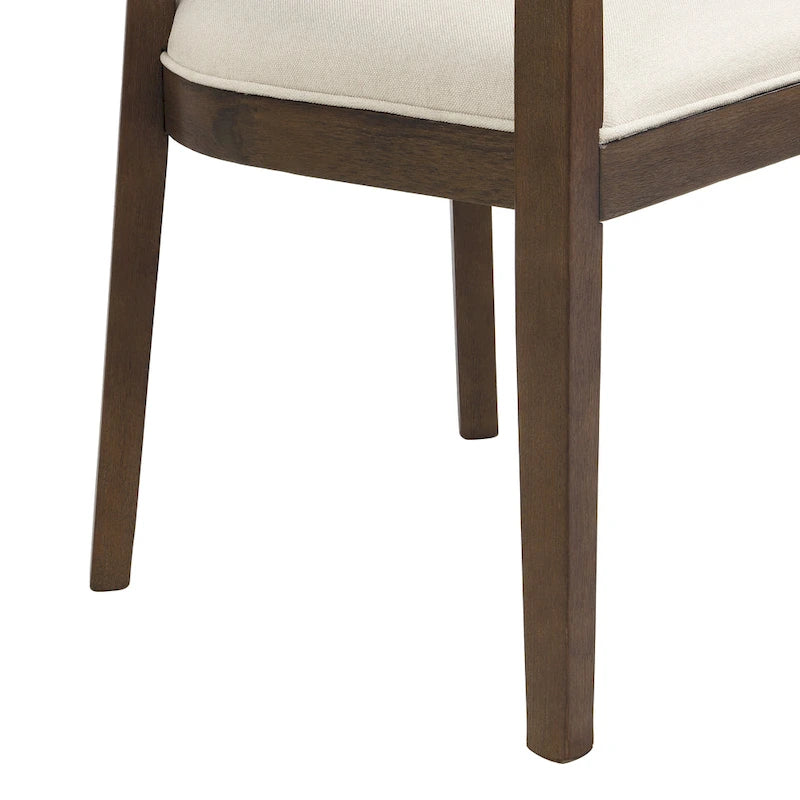 Halea Farmhouse Rubberwood Dining Chairs with Cane Back (Set of 2) by