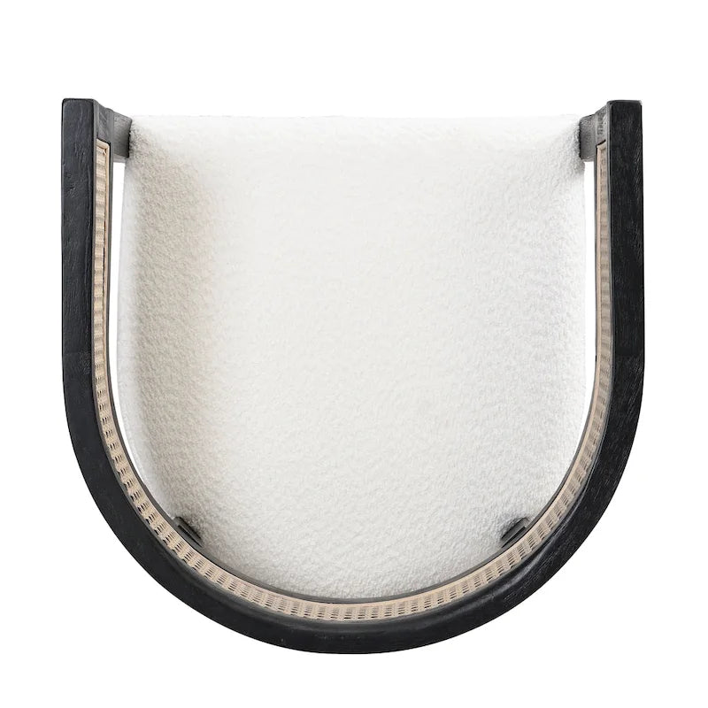 Halea Farmhouse Rubberwood Dining Chairs with Cane Back (Set of 2) by