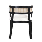 Halea Farmhouse Rubberwood Dining Chairs with Cane Back (Set of 2) by