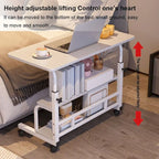 31.5" Mobile Standing Desk with Adjustable Height and Locking Wheels