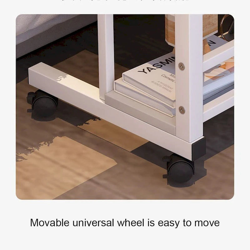 31.5" Mobile Standing Desk with Adjustable Height and Locking Wheels