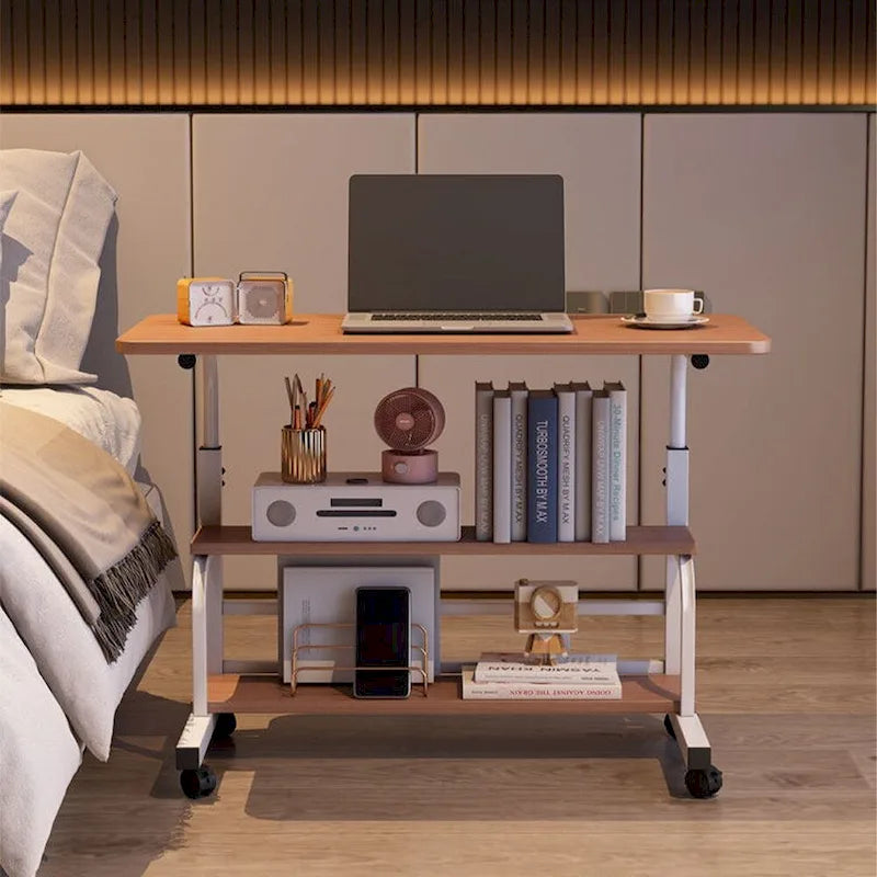 31.5" Mobile Standing Desk with Adjustable Height and Locking Wheels