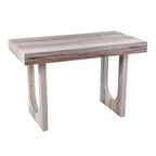 Contemporary Brown Faux Stone Writing Desk