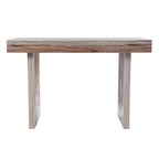 Contemporary Brown Faux Stone Writing Desk