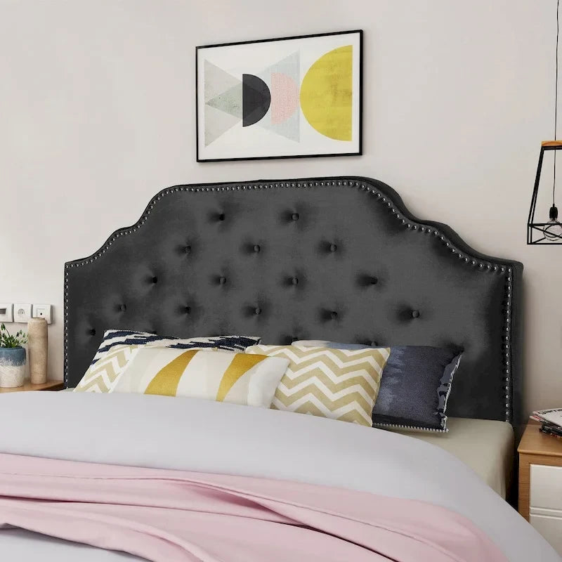 Silas Glam Velvet Full/Queen Headboard by 