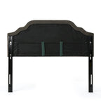 Glam Velvet Full/Queen Headboard with Button Tufting and Nailhead Accents