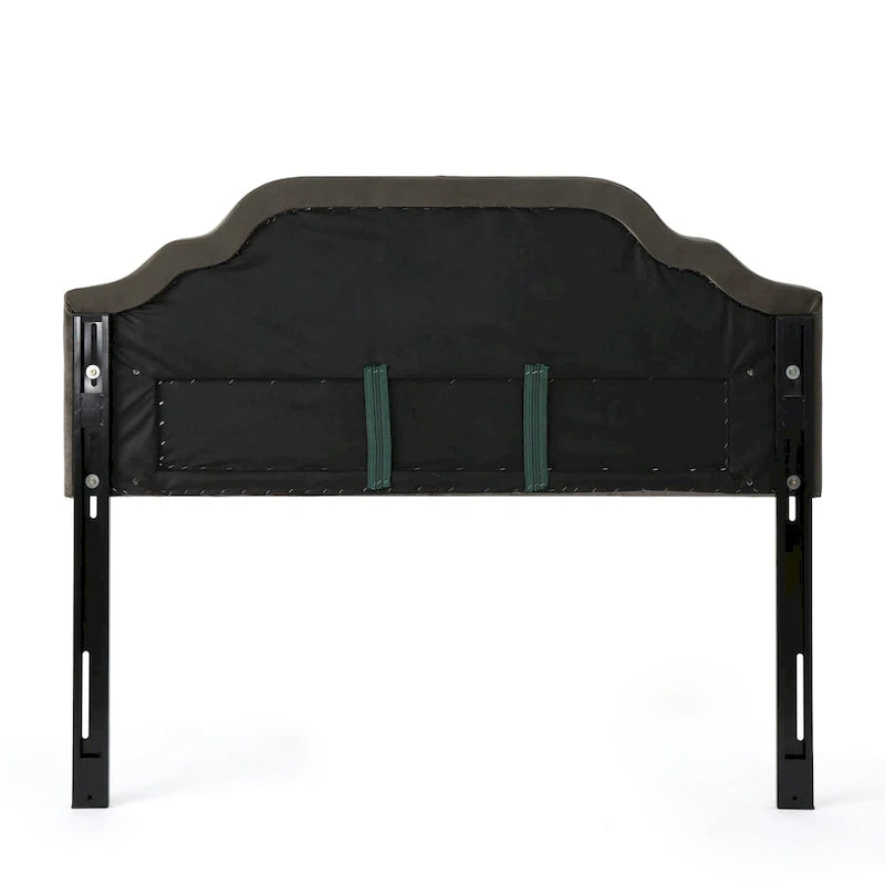 Glam Velvet Full/Queen Headboard with Button Tufting and Nailhead Accents