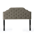 Glam Velvet Full/Queen Headboard with Button Tufting and Nailhead Accents