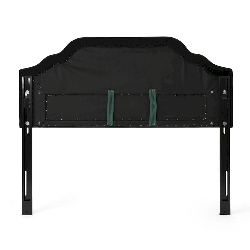 Glam Velvet Full/Queen Headboard with Button Tufting and Nailhead Accents