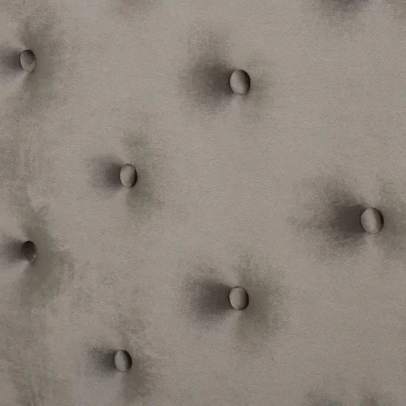 Glam Velvet Full/Queen Headboard with Button Tufting and Nailhead Accents