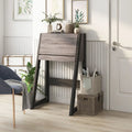 26-Inch Compact Writing Desk with Storage Cabinet and Drop-Down Panel