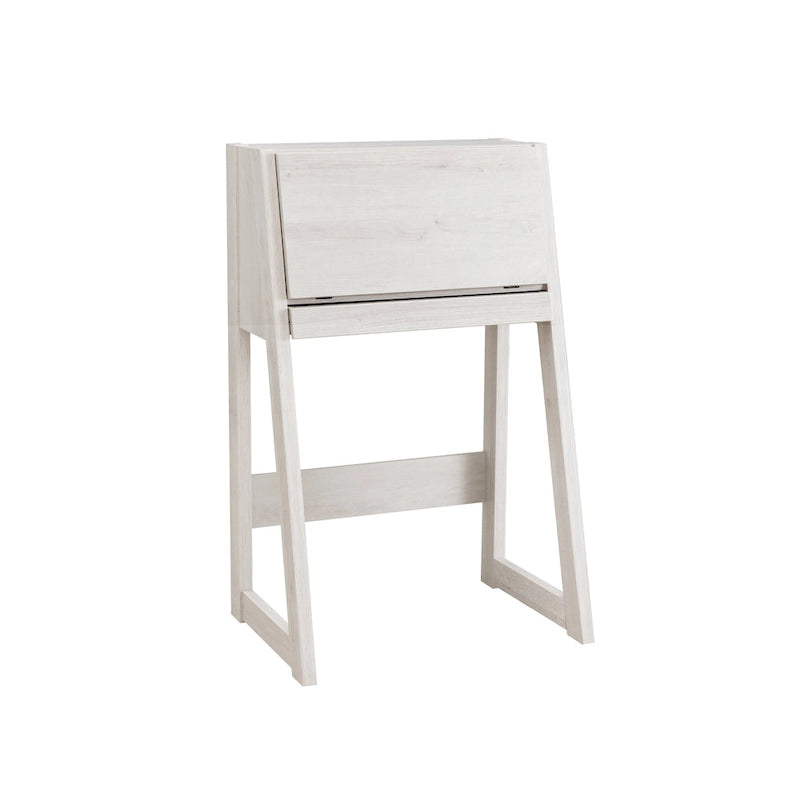 26-Inch Compact Writing Desk with Storage Cabinet and Drop-Down Panel