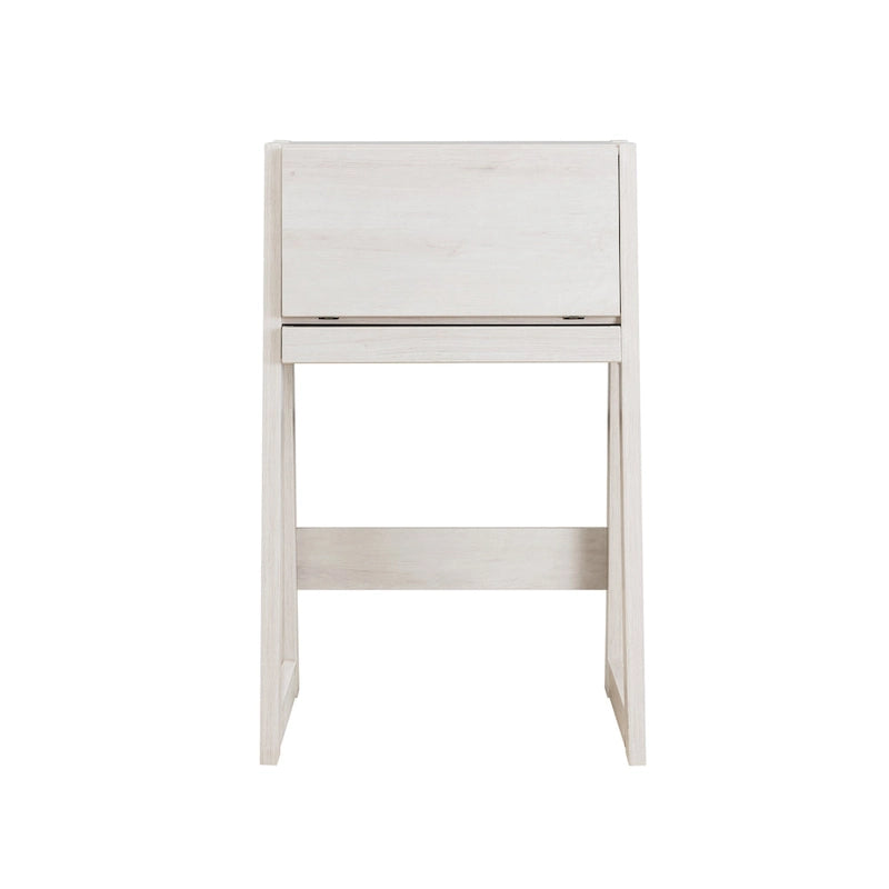 26-Inch Compact Writing Desk with Storage Cabinet and Drop-Down Panel