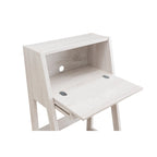 26-Inch Compact Writing Desk with Storage Cabinet and Drop-Down Panel