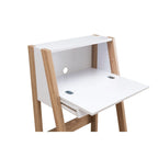 26-Inch Compact Writing Desk with Storage Cabinet and Drop-Down Panel