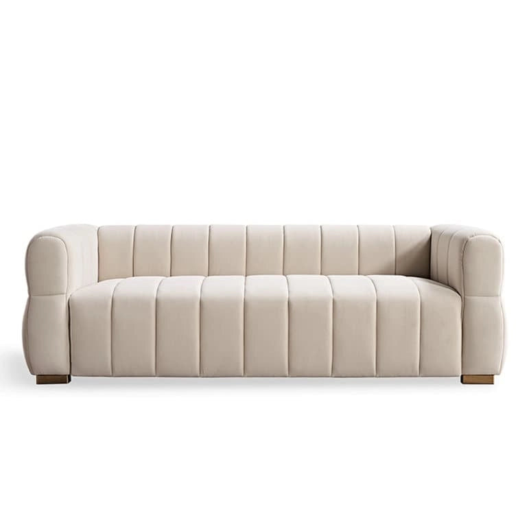 89" Velvet Tuxedo Arm Sofa