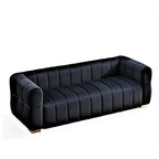 89" Velvet Tuxedo Arm Sofa