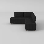 L-Shaped Metal Frame Sectional Sofa with Foam Seat