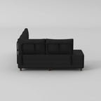L-Shaped Metal Frame Sectional Sofa with Foam Seat