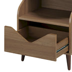 Mid-Century Modern End Table with 1 Drawer and 1 Shelf, 20-Inch