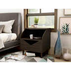 Mid-Century Modern End Table with 1 Drawer and 1 Shelf, 20-Inch