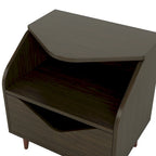 Mid-Century Modern End Table with 1 Drawer and 1 Shelf, 20-Inch