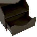 Mid-Century Modern End Table with 1 Drawer and 1 Shelf, 20-Inch