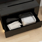 5-Drawer Chest Bedroom Dresser in White High Gloss with LED Light