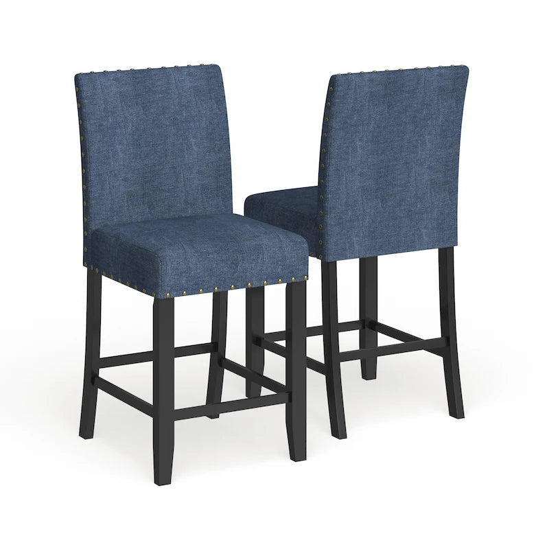 Contemporary 25-Inch Fabric Bar Stool (Set of 2)