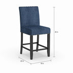 Contemporary 25-Inch Fabric Bar Stool (Set of 2)