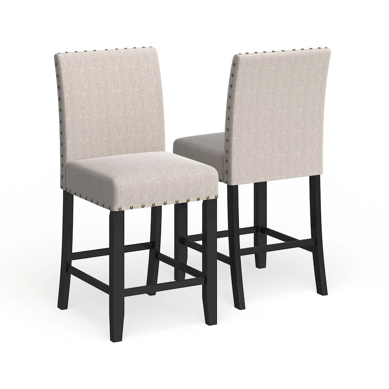 Contemporary 25-Inch Fabric Bar Stool (Set of 2)