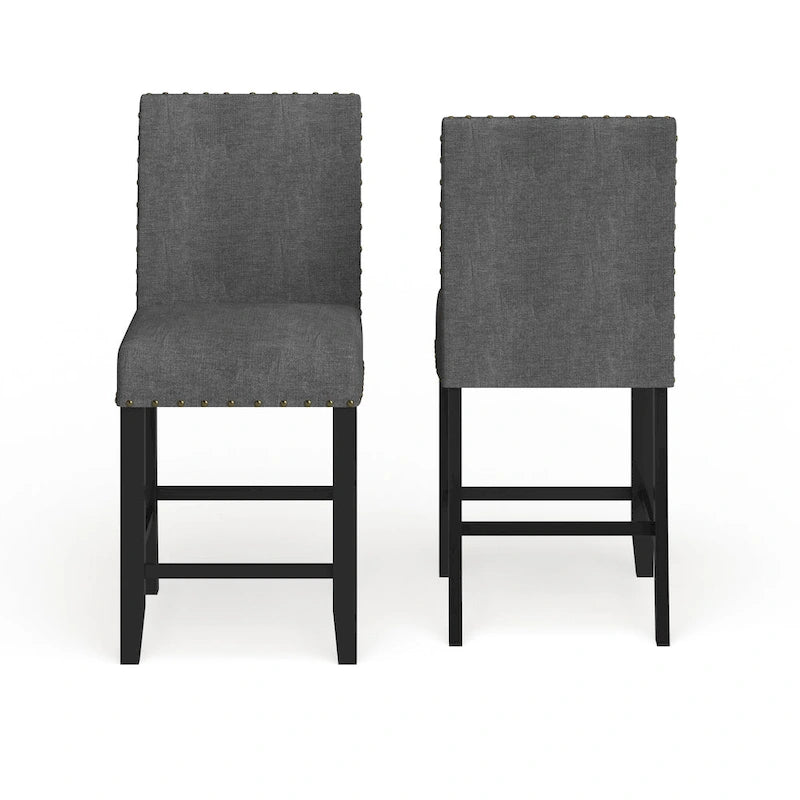 Contemporary 25-Inch Fabric Bar Stool (Set of 2)