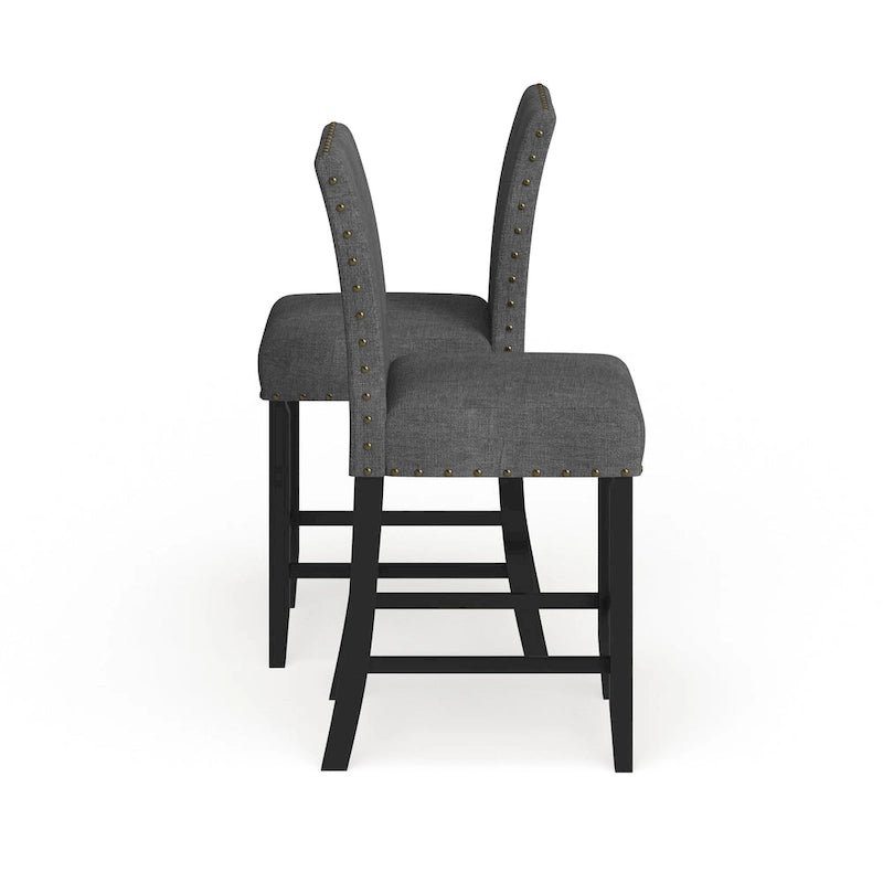 Contemporary 25-Inch Fabric Bar Stool (Set of 2)