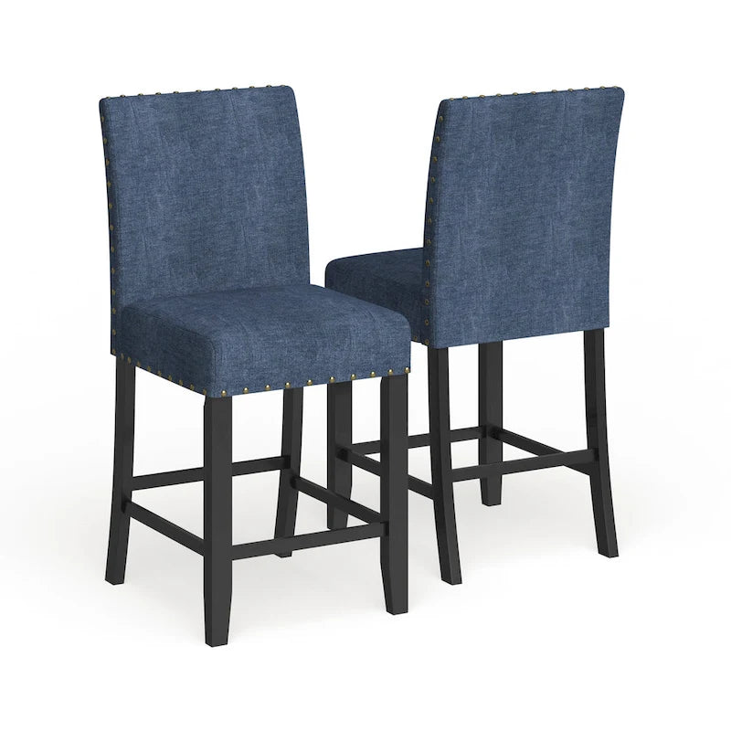 Contemporary 25-Inch Fabric Bar Stool (Set of 2)