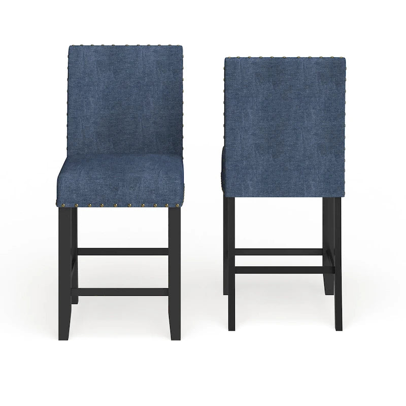 Contemporary 25-Inch Fabric Bar Stool (Set of 2)