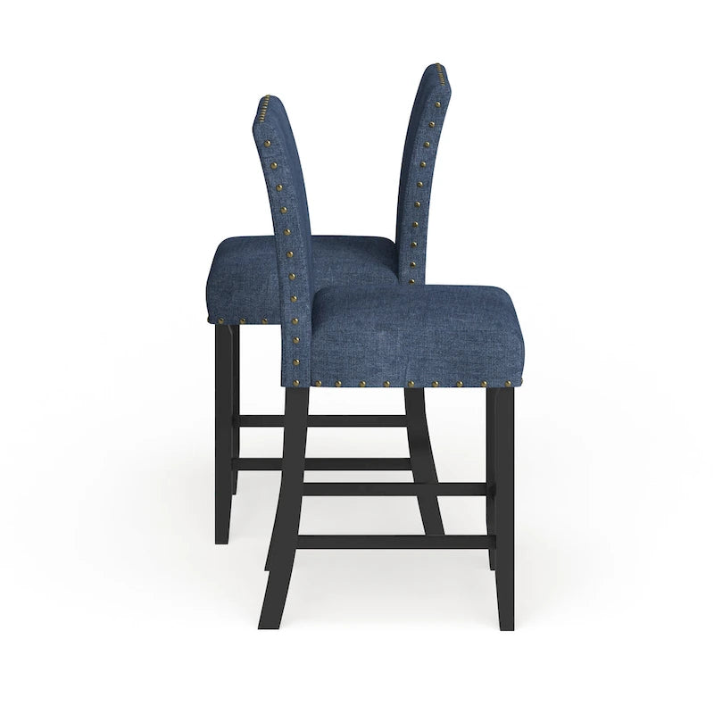 Contemporary 25-Inch Fabric Bar Stool (Set of 2)