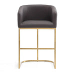 Mid-Century Counter Height Bar Stool with Gold Base (Set of 3)