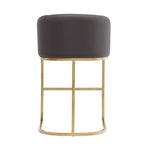 Mid-Century Counter Height Bar Stool with Gold Base (Set of 3)