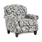 Transitional Chenille Floral Pattern Armchair