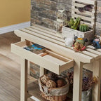 Contemporary Ivory 36-inch 1-Shelf Console Table