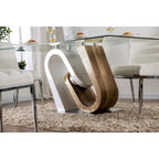 Contemporary White 64-Inch Glass Top Dining Table