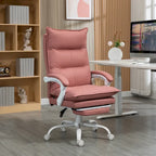 Vinsetto High Back Massage Office Chair with 6 Vibration Points, Heated Reclining Microfiber Computer Chair with Footrest