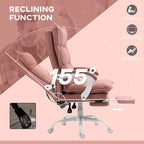 High Back Massage Office Chair with Heated Lumbar, Footrest & Reclining Function
