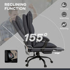 High Back Massage Office Chair with Heated Lumbar, Footrest & Reclining Function