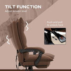 High Back Massage Office Chair with Heated Lumbar, Footrest & Reclining Function