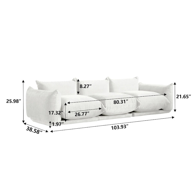 Modular Upholstered Sectional Sofas Chenille Fabric Lounge Counches
