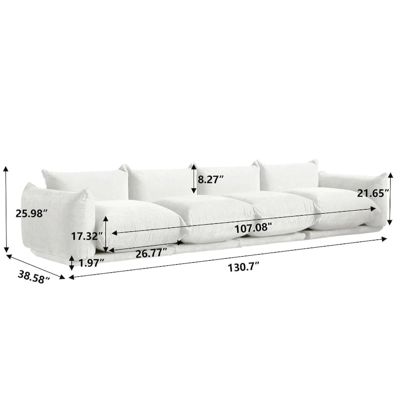 Modular Upholstered Sectional Sofas Chenille Fabric Lounge Counches